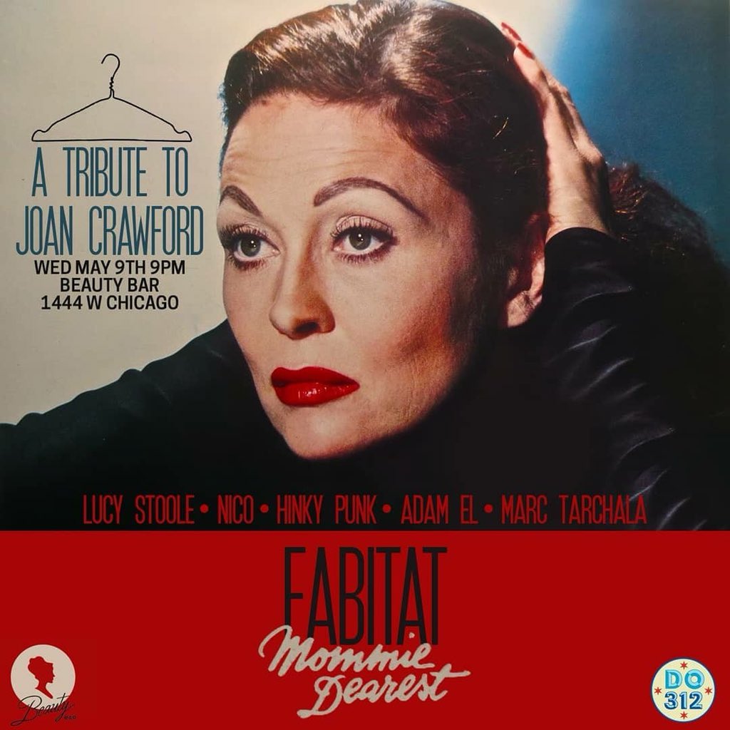 This Wednesday you better bring <a href="/LucyStoole/">LUCILLE STOOLE</a> the axe! We’re doing a tribute to the cult classic “Mommie Dearest” and the woman behind the film w/ performances from @nicozuniverse @das_hinkypunk #danikabonet and <a href="/LucyStoole/">LUCILLE STOOLE</a>