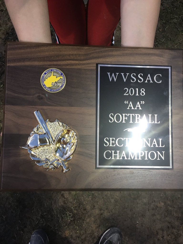 WeirSoftball's tweet photo. And your New WVSSAC AA Region Section 2 Champion, Your WEIR RED RIDERS!! #BOMBSAWAY #MISSION4COMPLETE https://t.co/WJxo7Gszzo
