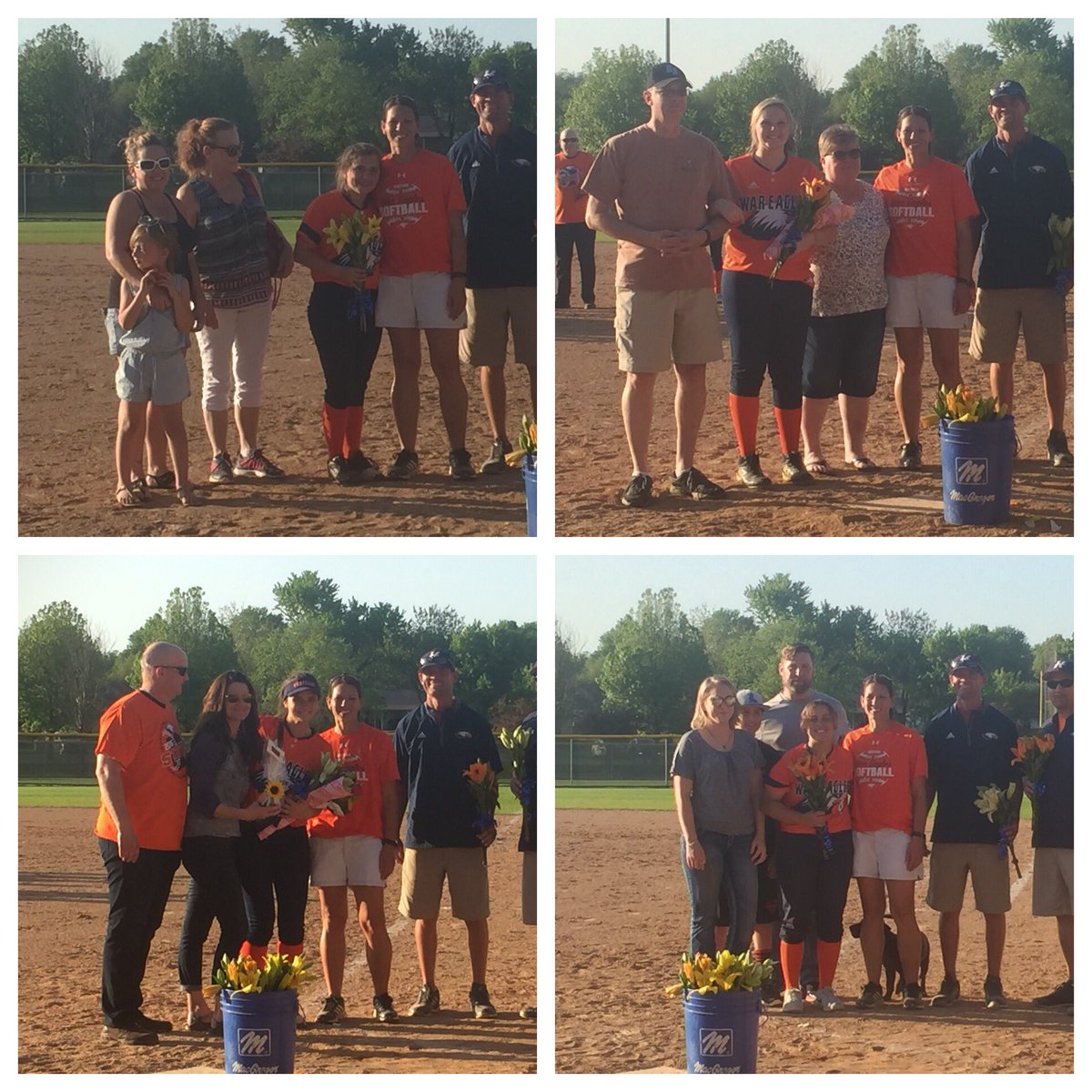 HHS Softball seniors honored tonight after tough loss to Van Buren 0-7. Time to prepare for state game on Thursday. Good luck Lady War Eagles.