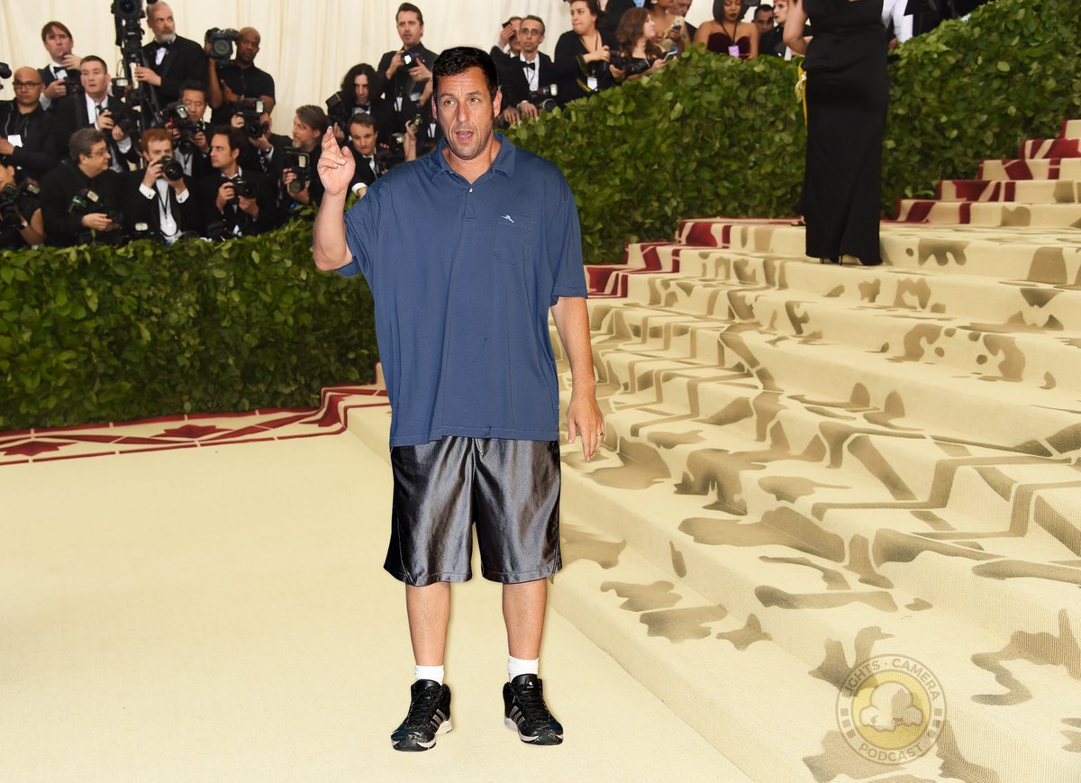 ProjBigScreen's tweet photo. Shut it down! Adam Sandler with the best look at the #MetGala tonight. https://t.co/Lwya7ahyuk