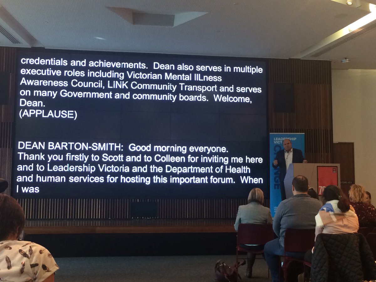 ewtipping's tweet photo. "[People w/ disability] are a significant market that have a lot of social, emotional &amp; economic impact. I really enforce that. We can do a lot to reshape Australia and the society as a whole." - Dean Barton-Smith #DLP2018 @LeadVic https://t.co/opouKU06Rx