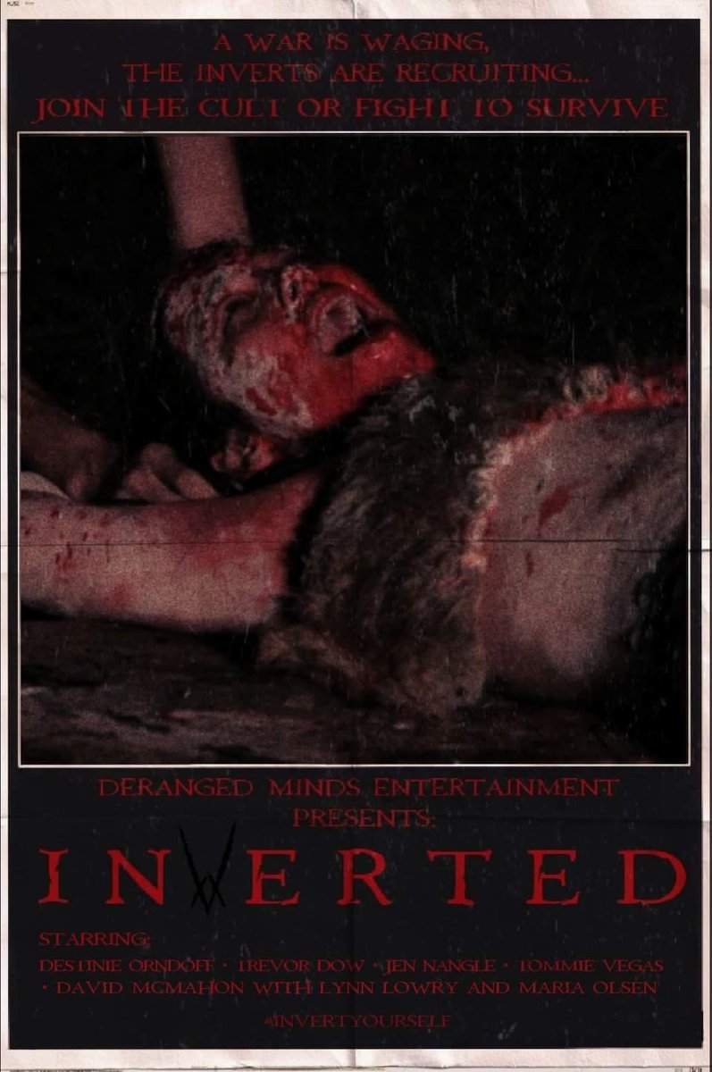Blazerboy1Tim's tweet photo. Today's movie poster #horror #horrormovie #inverted @iTristanClay @HorrorGal_97 #getinverted #whereyourpassionbleedsthrough https://t.co/O83r7B4F01