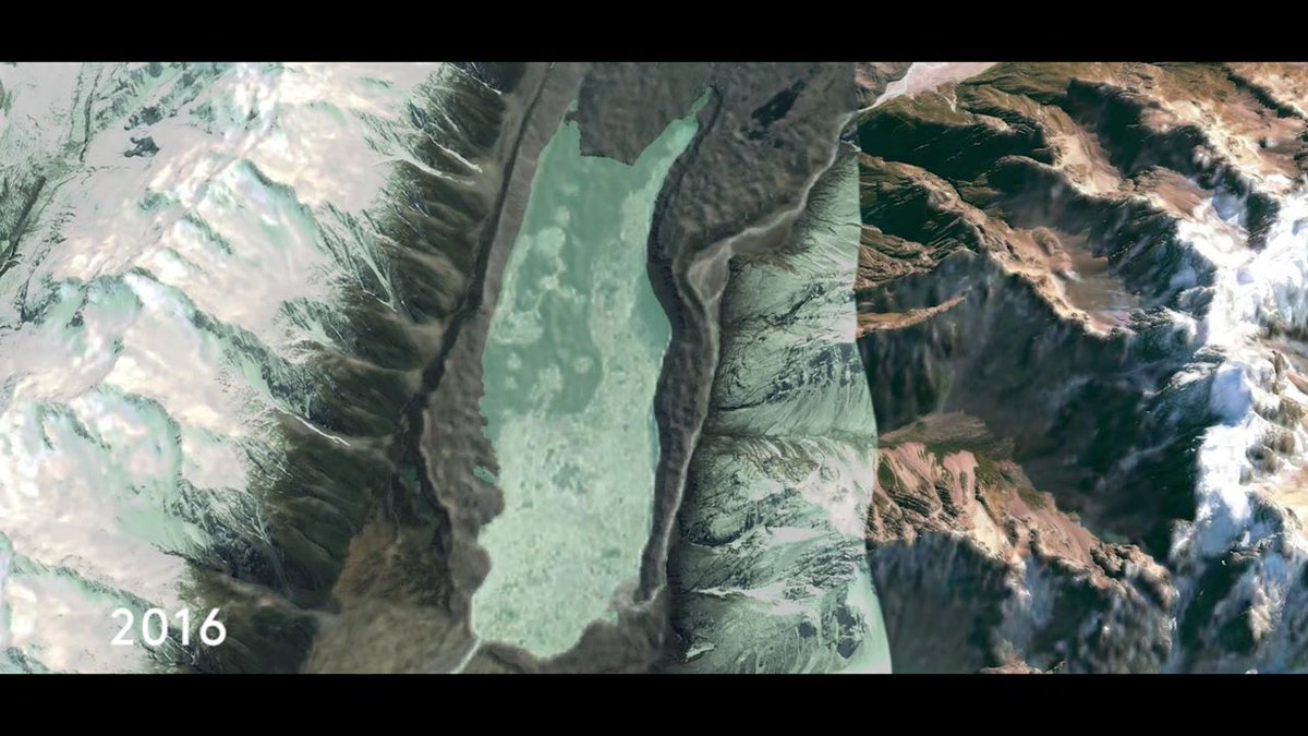 UCNZ's tweet photo. The #25Zero project took @TimJarvisAM to Tasman Glacier where he learnt about the retreat of New Zealand's Tasman Glacier and research being undertaken by Heather Purdie at UC. https://t.co/3FfytHKSNV https://t.co/WmKVYIJSwI
