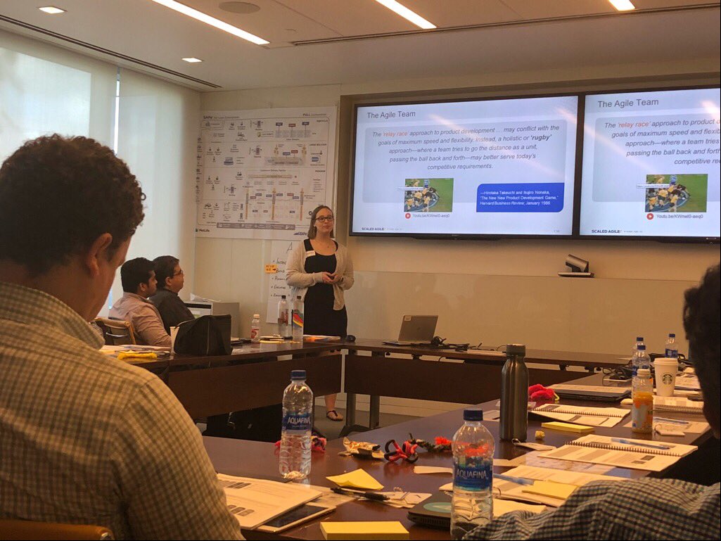 francescarudden's tweet photo. Proud moment today - taught my first couple of sections of a #SAFe class! Hopefully the first of many 😁 https://t.co/Ocd9LoCige