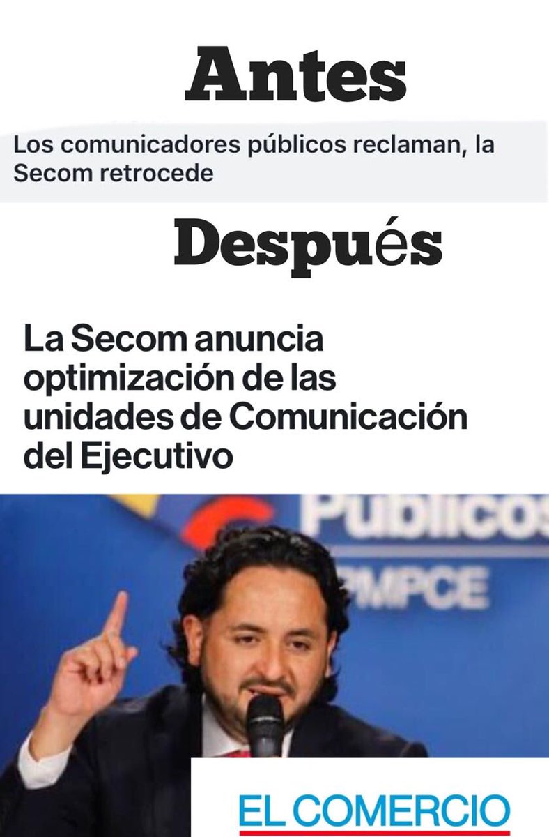 miranda_yanez's tweet photo. .@elcomerciocom la forma más gratificante de cambiar títulos, ni así #NoMasDespidosDeComunicadores https://t.co/nuQbMBlIiP