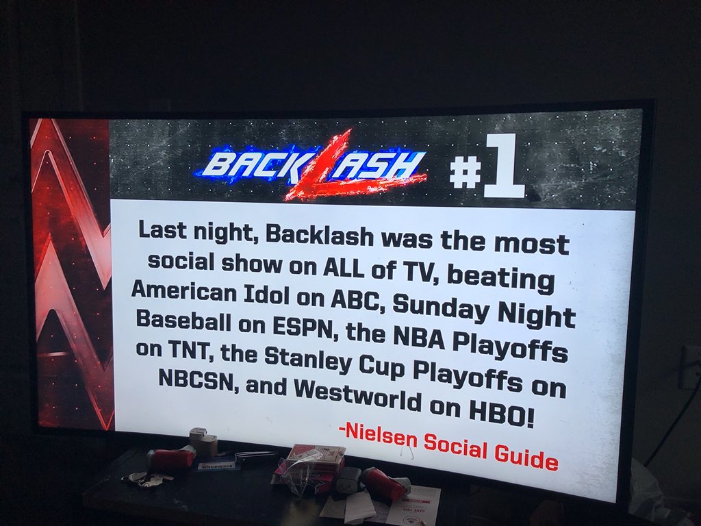 SpookySuplex's tweet photo. I guess @WWE is unaware that anything social about #WWEBackash wasn’t good and I’m quite sure half of these shows nobody watches #WWERAW https://t.co/IjyGMiYWOo