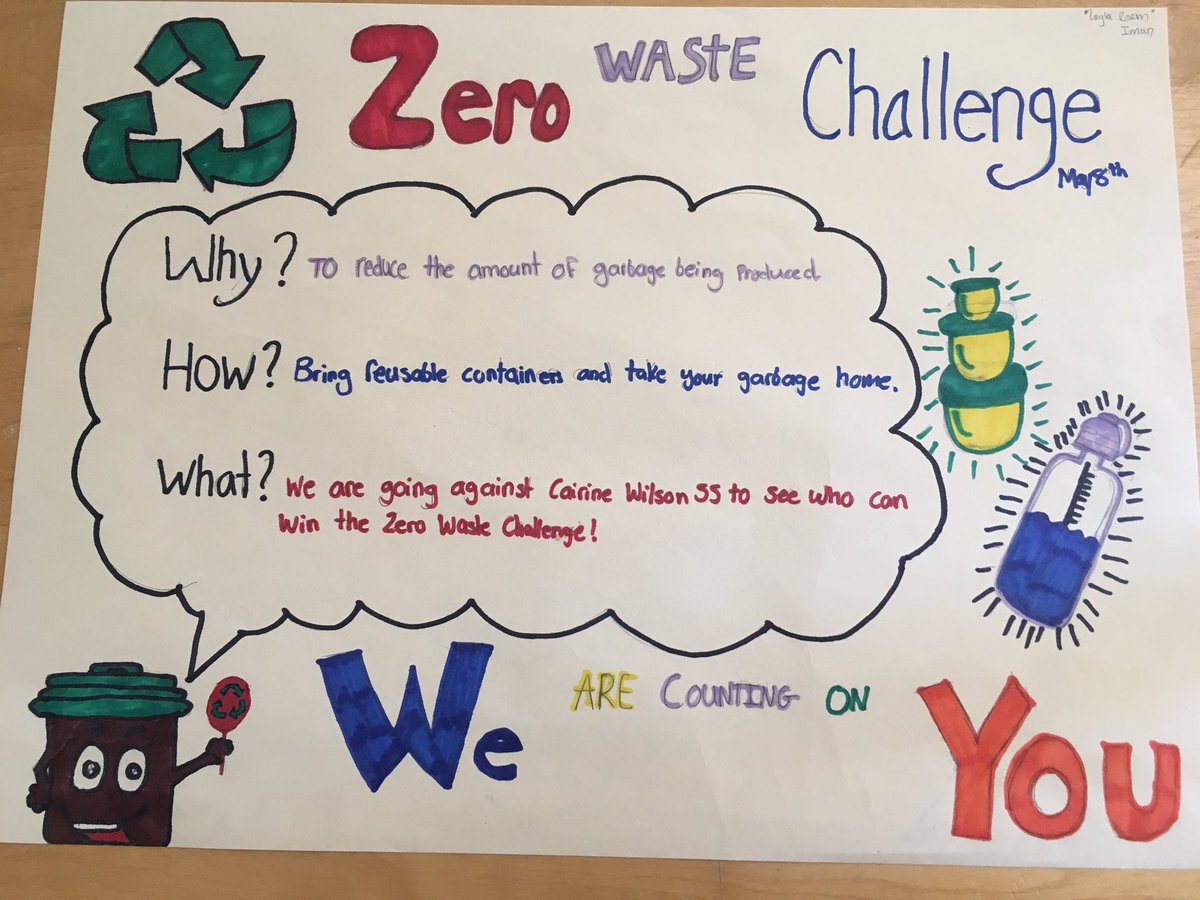 EricBetteridge's tweet photo. Zero Waste Challenge #envirOCDSB @ocdsb https://t.co/IR1JYbTalZ