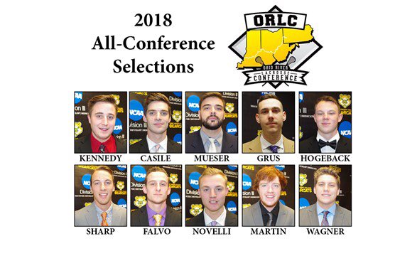 Men's Lacrosse: Jeremy Kennedy named to All-ORLC teams

First Team - Jeremy Kennedy, Frank Casile, Alex Mueser, Michael Grus

Second Team - Anthony Hogeback

Honorable Mention - Hunter Sharp, Luke Falvo, Zach Novelli, Brandon Martin 

Sportsmanship - Granville Wagner