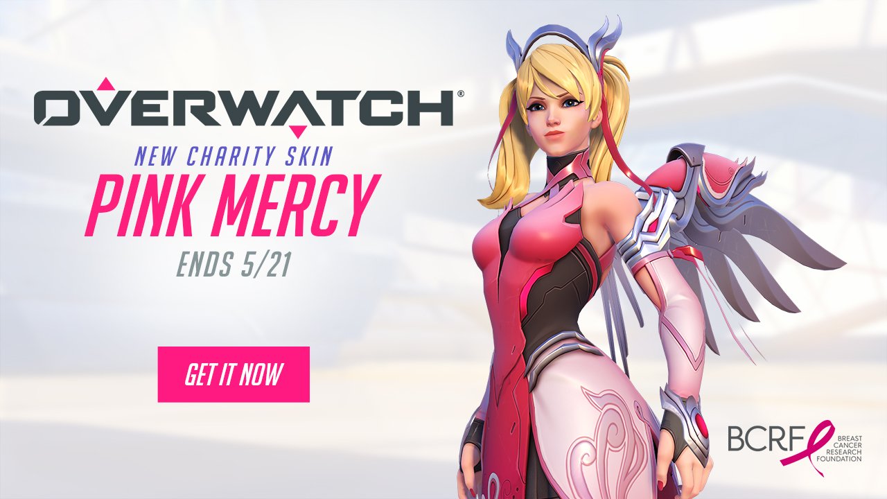 Overwatch on X: Charity boost engaged! Show your support for breast cancer  research with the new PINK MERCY skin. Limited time only! All proceeds will  be donated to our allies at @BCRFcure.