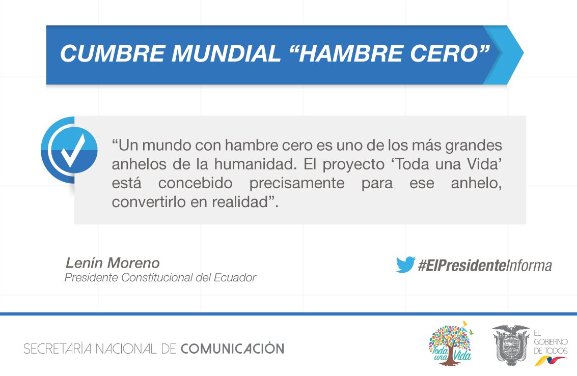 ComunicacionEc's tweet photo. “La III Cumbre Mundial de Regiones sobre Seguridad y Soberanía Alimentaria #HambreCeroEc, en Cuenca, tuvo como objetivo fortalecer el papel de los GAD provinciales del país”, @Lenin Moreno #ElPresidenteInforma https://t.co/hYq2Rmj5rj