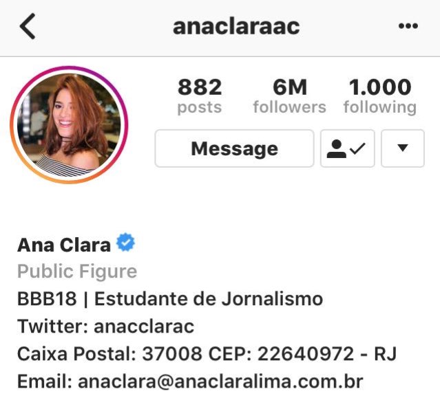 ClickAnaClara's tweet photo. #info | ana clara acaba de completar 6M de seguidores no ig! 🌶

parabéns ruiva! ❤️ https://t.co/uBQJePRuLK