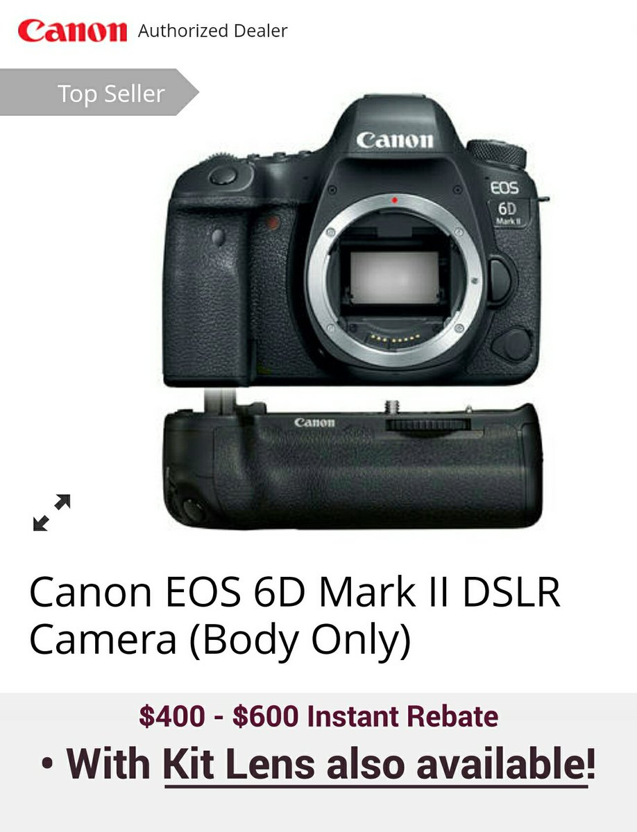 HDCamTeam's tweet photo. β GREAT DEAL: EXCELLENT CAMERA β #Canon EOS 6D Mark II + Battery Grip + FREE items ($340 total) β https://t.co/9UZH2SBNRl | 26MP FullFrame #DSLR #DualPixelAF (the BEST in LV) #HDR Video #Touchscreen Vari-Angle LCD #GPS & more #6D2 #6DMk2 #6DMkII | https://t.co/u8WMwTBSJ2