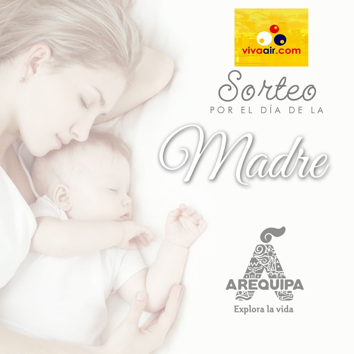 Marca_Arequipa's tweet image. Por el #DiaDeLaMadre ❤️ #MarcaArequipa y @VivaAirPeru sortean un pasaje aéreo ✈️ LIM/AQP/LIM o AQP/LIM/AQP, para participar solo debes seguir los siguientes pasos:
1. Seguir a @Marca_Arequipa y @Prom_Arequipa
2. Darle RT a este tuit
¡Y listo!