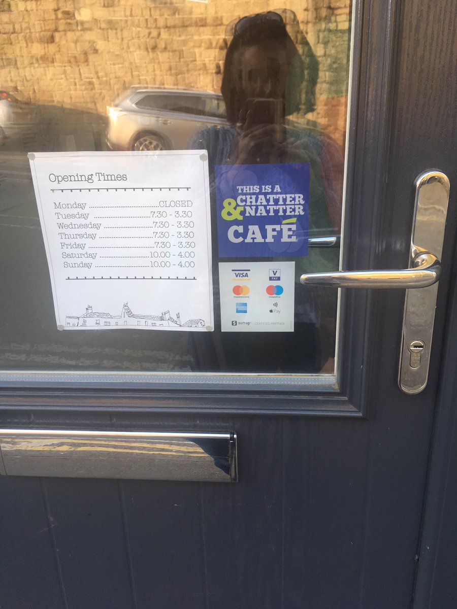 chattycafe's tweet photo. Getting the train to work today and see this on the door of the cafe across from the station! @StationBrew #mademyday #chatternatter ❤️❤️ https://t.co/Pl9u03yeQC