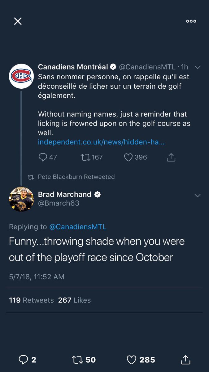 SportsShmucks's tweet photo. Hey @Bmarch63 you're wrong. The @CanadiensMTL have been out of the playoffs since April 2017. https://t.co/P4XHdthiOf