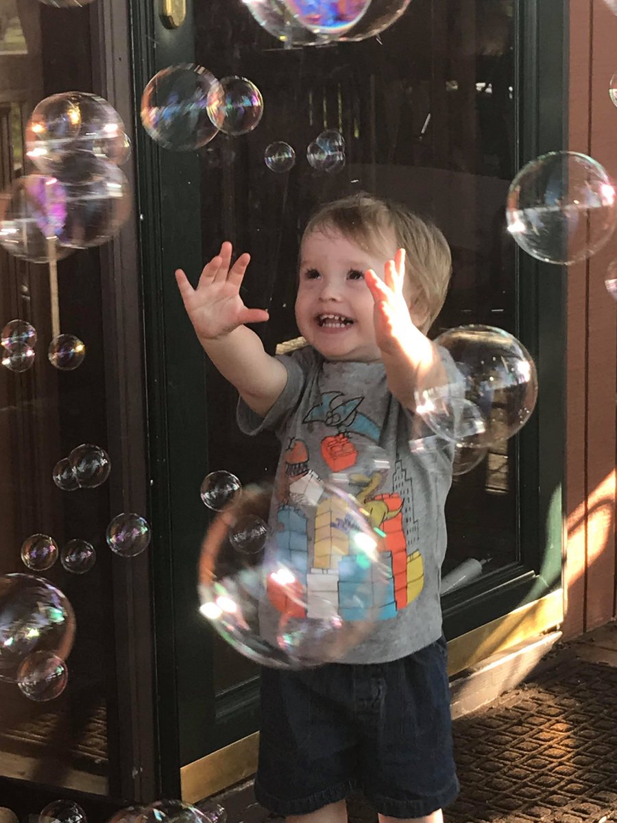 PaulaRMcCracken's tweet photo. My great nephew Braxton!!! He used to be scared of bubbles. He's gotten past that, clearly!
#greatnephew #bubbles #familylove #neverTooOldForBubbles https://t.co/MPS1cizDr4