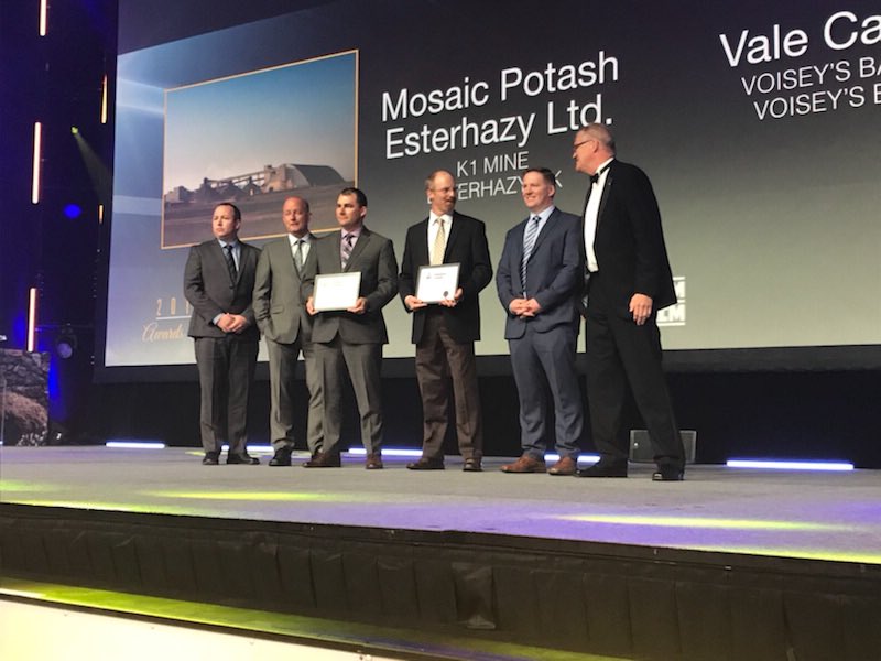 Congratulations to John T Ryan award winners...and specifically Mosaic’s Esterhazy K1 #CIMBC18 @mosaicincanada #Mining #minesafety @MosaicCompany #mining