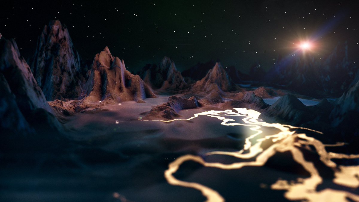 graymachine's tweet image. #dailies  Inspired by playing Surviving Mars lately I made a new planet with #trapcodeMIR.