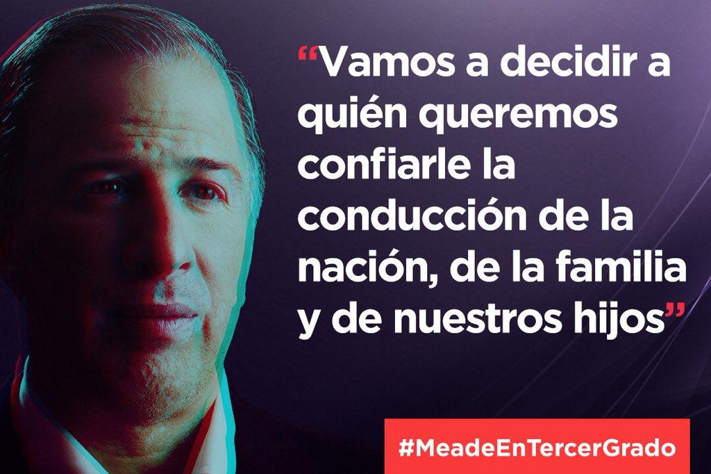 PRI_EDOMEX's tweet photo. Vamos por la elección más grande y más importante de la historia de México; vamos a definir un rumbo que va a marcar generaciones, por eso debemos contrastar ideas. Tenemos el mejor candidato y vamos a ganar la contienda.

@JoseAMeadeK  #MeadeEnTercerGrado https://t.co/lJkqB57unX