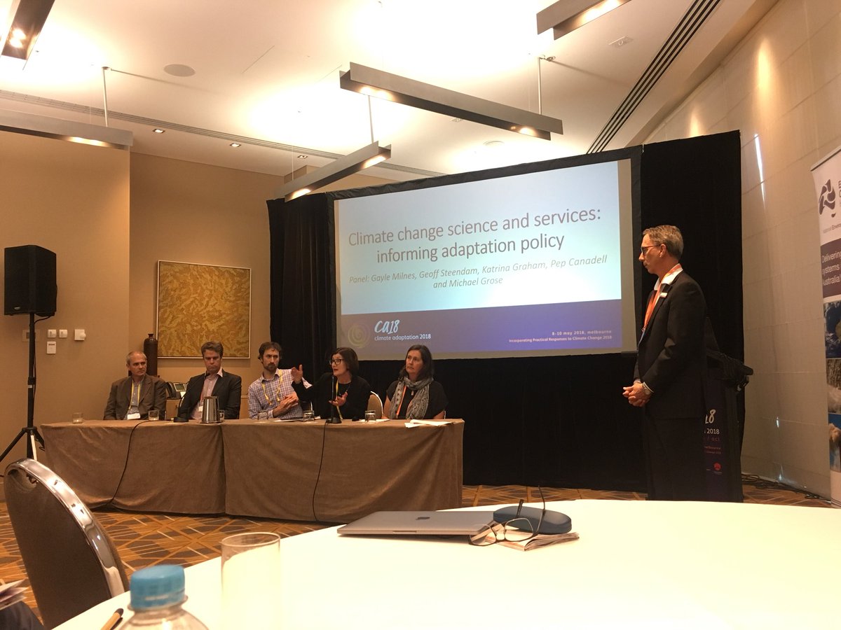 mawilson132's tweet photo. Great conversation on how to address uncertainty in climate projections and avoid “throwing it over the fence”, between policy and science @nccarf #adapt2018 https://t.co/8fXCOwaqpF