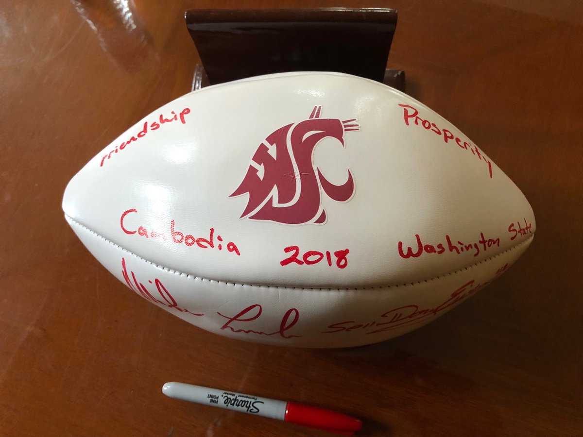 Coach_Leach's tweet photo. Enjoying my time in Cambodia with a Washington State Trade &amp; Friendship mission. Good to promote education relationships between Cambodia and WSU #GoCougs https://t.co/gmKLktM025