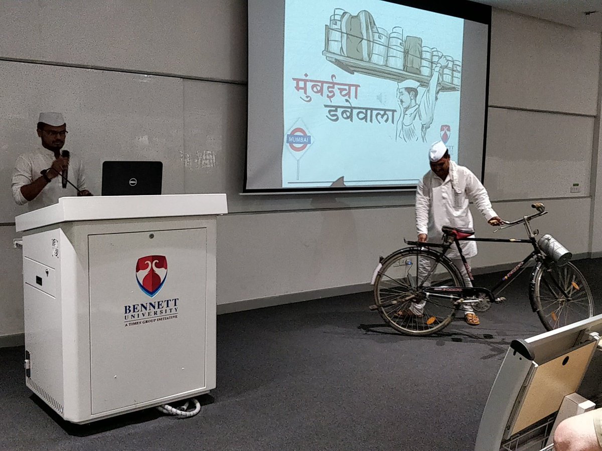 mmathur2002's tweet photo. Session by #Mumbai Dabbawala @bennettuniv @UNOmaha @AjayBatra1 https://t.co/wKUCJxFUXR