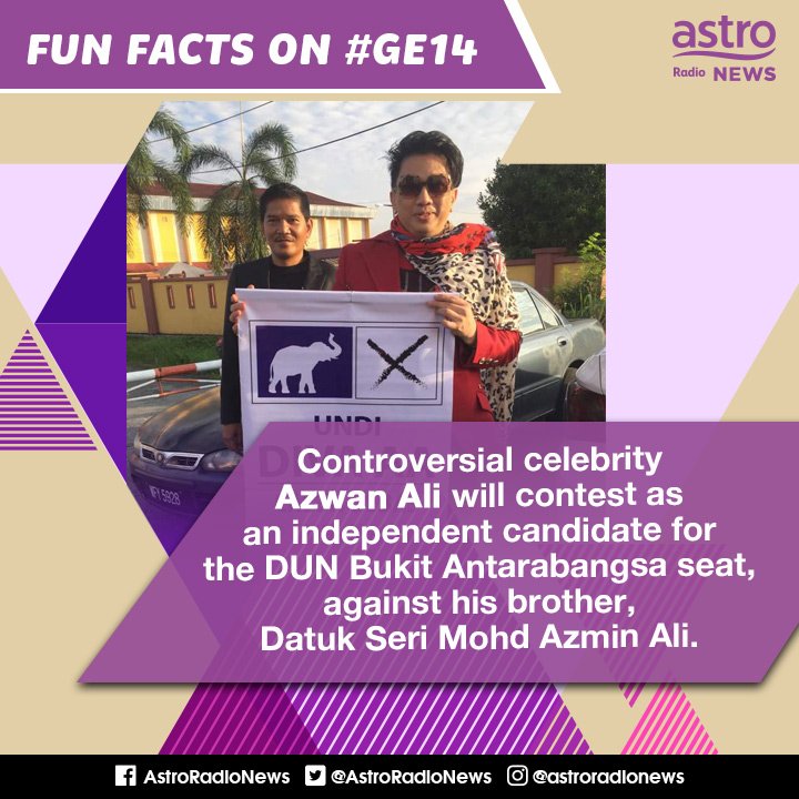 AstroAudioNews's tweet photo. Here's some fun facts on the upcoming #GE14! 

For our complete list of fun facts, check out our Facebook page here: https://t.co/1ybXS9QMJS #PulangMengundi #CarpoolGE14 #UndiRabu https://t.co/k7TfgELTcY