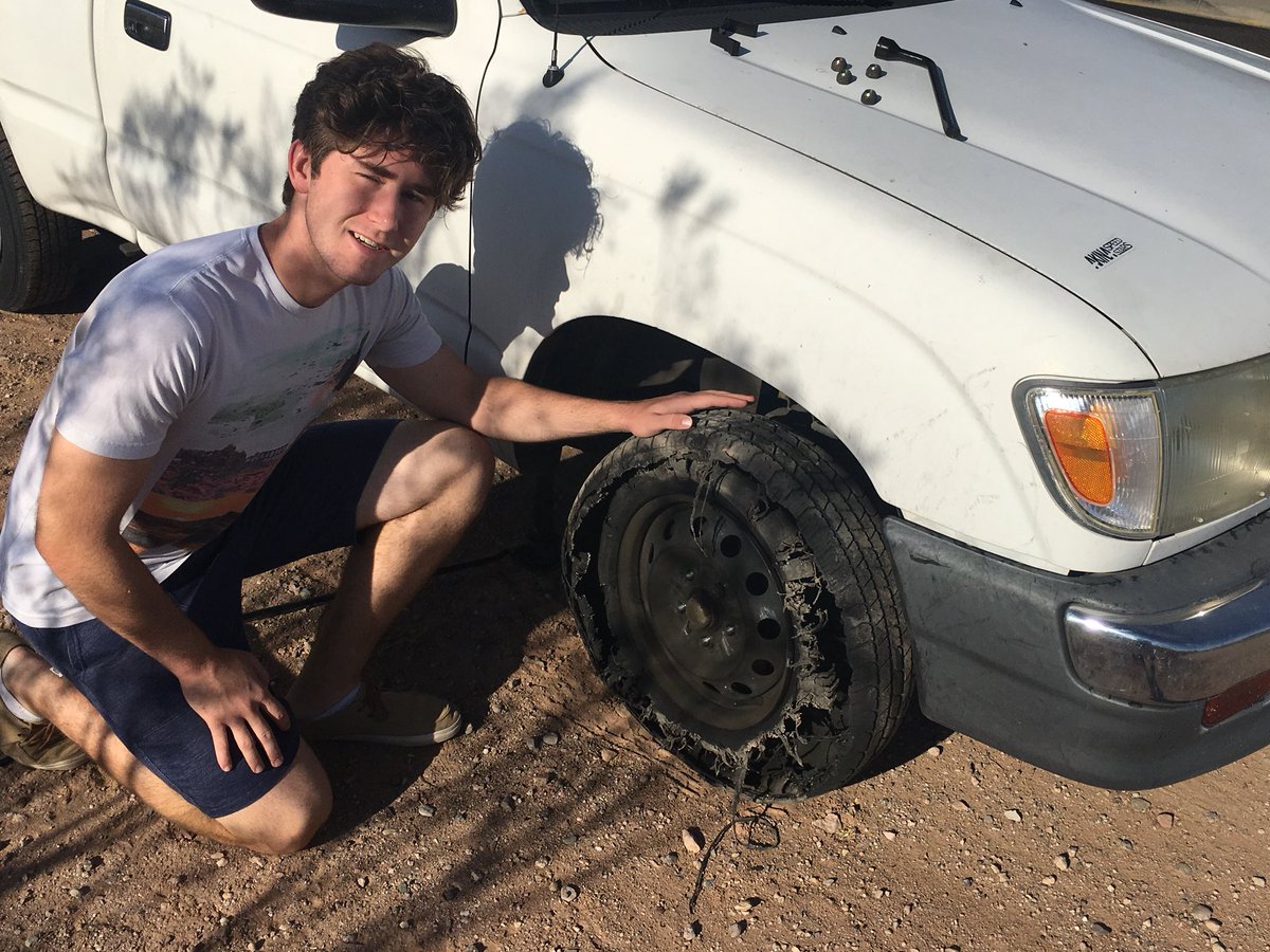Smith_Connor_'s tweet photo. I fell asleep in Big O Tires today. A rite of passage for sure https://t.co/bORaFsR0AB