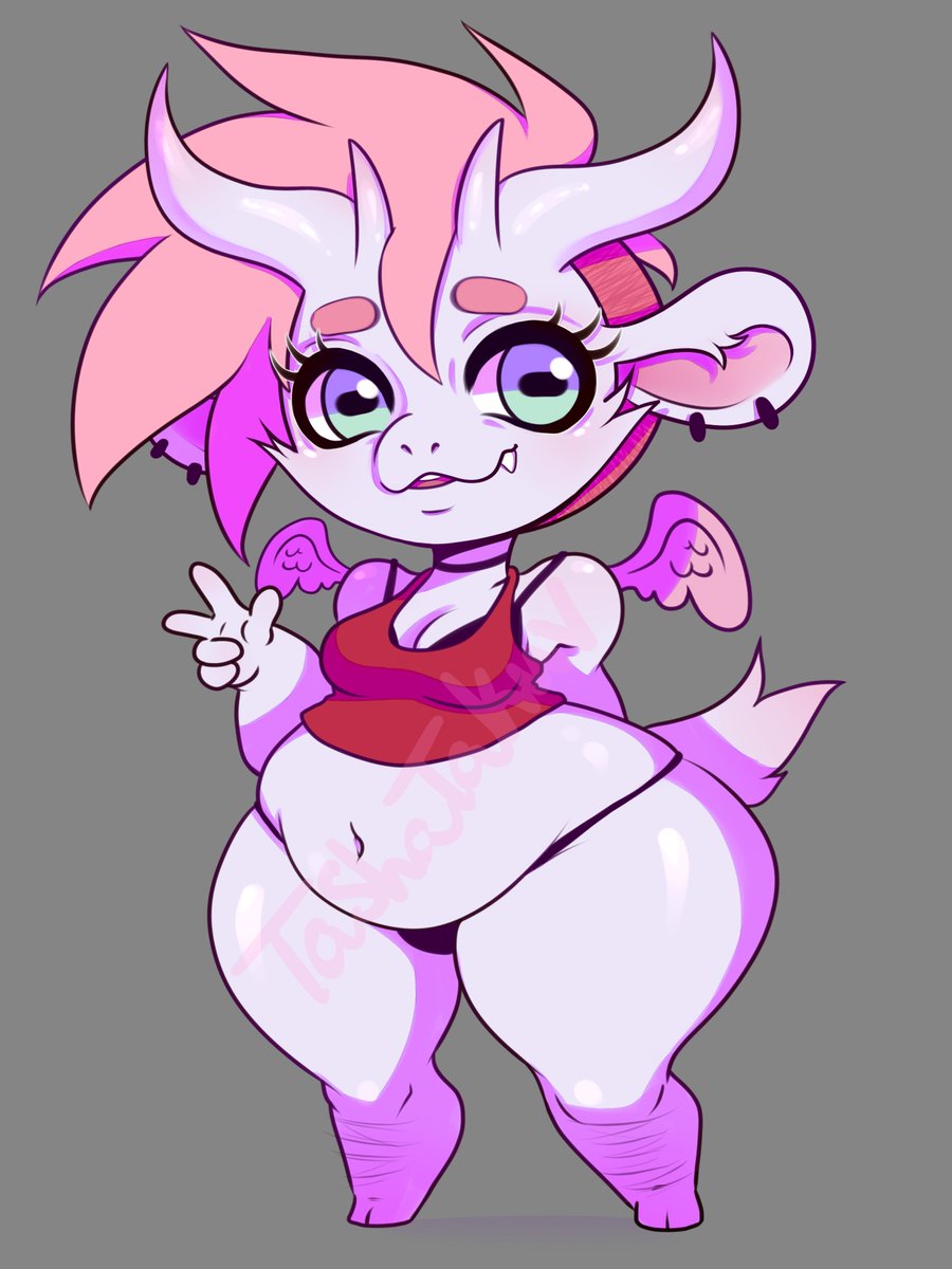 BaphiDoodles's tweet photo. Decided to ink and color this sketch. <3 #fursona #chibi #kawaii #baphomet #demon #goat #thicc #furry #furryart #digitalart https://t.co/ARk5pSajAq