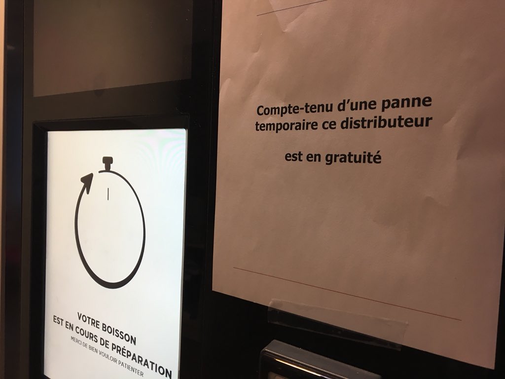 Benjamin_Cruard's tweet photo. Ce qui peut arriver de mieux à un matinalier ? #cafeforfree #machineacafe https://t.co/7M00IYNLAL