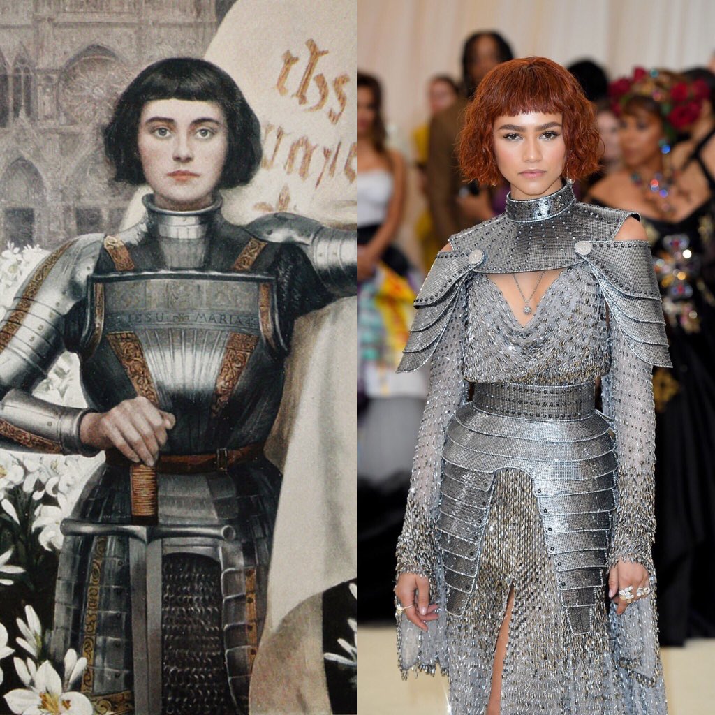 HamletVIP's tweet image. Las inspiraciones detrás de algunos de los #MetGala looks: lana del rey (nuestra Señora de los dolores), Wendy (Juana de arco), Ariana grande (el juicio final por Michelangelo) y Taylor Hill. #MetGala #MetGala2018 #HeavenlyBodies