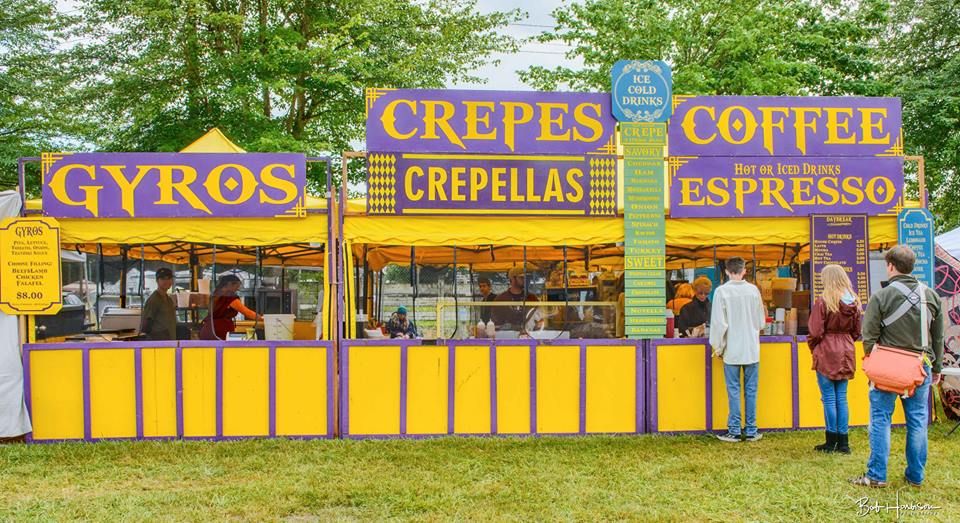 OregonRenFaire's tweet photo. Our food fare is fantastic!- One stop you should make: #Daybreak for a yummy crepe or delicious gyro or a coffee to energize you! #365DaysofFaire #RenFaireFood https://t.co/MnjzljwzsH