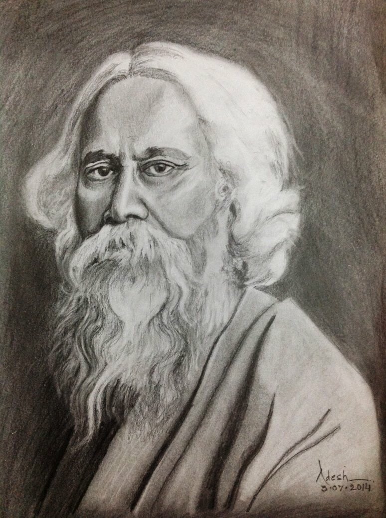 some drawing pictures of Rabindranath Tagore  Brainlyin