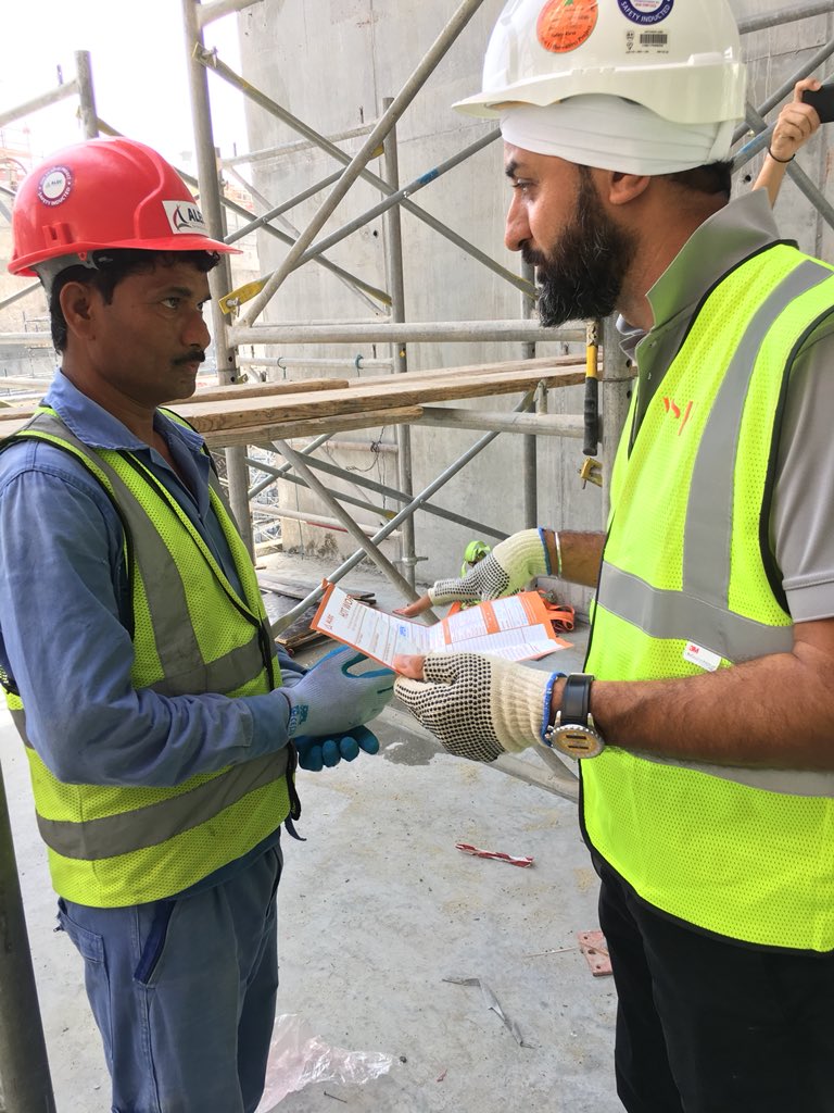 LinoYohannan1's tweet photo. Leadership safety tour at One Zaabeel project. Great to see our leaders are interacting with the workforce and appreciating their efforts.@WSP_ME @GurminderSagoo @David_Kimmerly #WeAreWSP https://t.co/QYf7H6urff