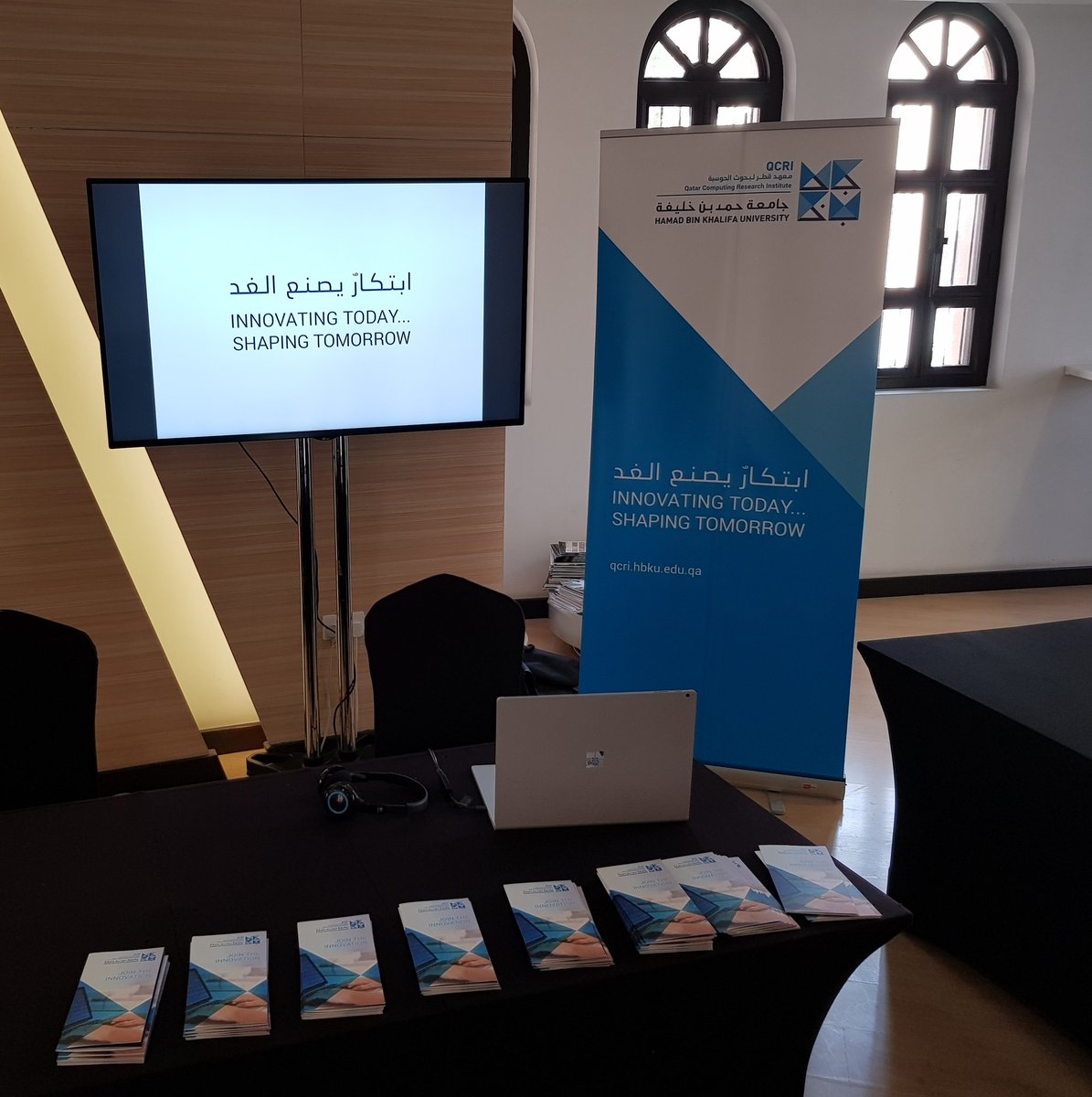 majdabbar's tweet photo. Ready to rock and roll... @QatarComputing represented at #kataratech @QF @HBKU @kataraqatar #كتارا_تك https://t.co/GWReaNR4RQ