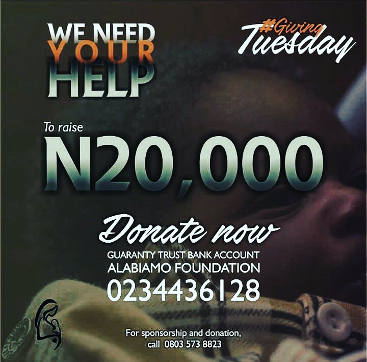 alabiamoFDN's tweet photo. PLS RT👇
Join in our quest to end preventable maternal&amp;infant #mortality by #donating for our #antenatal, #immunisation #WomenEmpowerment &amp; #maternitycenter project this #GivingTuesday 

Please #donatenow here👇
Alabiamo Foundation GT Bank 0234436128  OR
https://t.co/MRzXeGWCcu https://t.co/7OT6oIDQaT