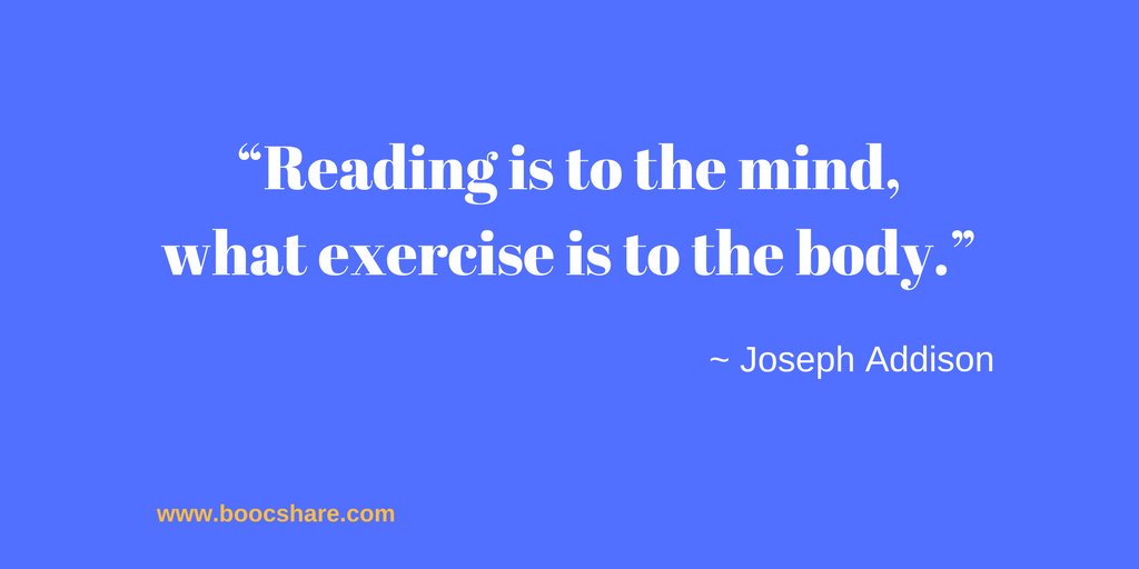 Keep exercising ......“Reading is to the mind, what exercise is to the body.” – Joseph Addison #amreading #ReadATWC