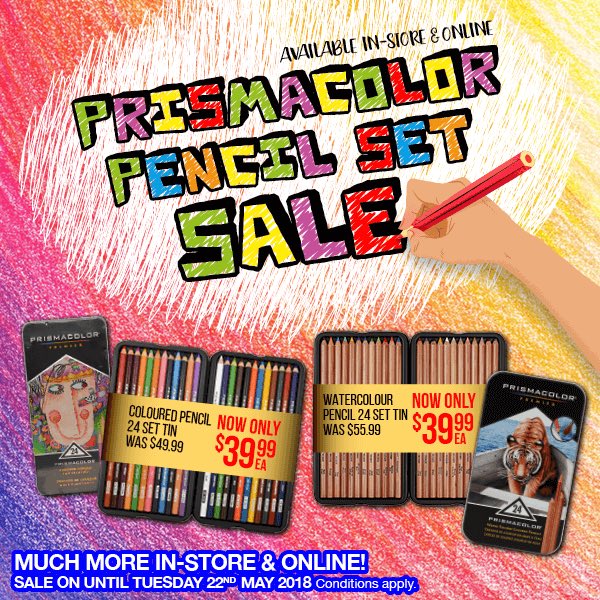 riotstores's tweet photo. Sharpen your creativity with these great Prismacolor Pencil offers. Available in-store and online until Tuesday 22nd May 2018. https://t.co/1fCSvpuTsP