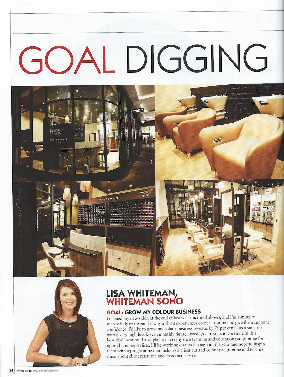 MalettiUK's tweet photo. Goal Digging!  A great feature on the gorgeous Maletti UK Whiteman Soho salon in @creativeheadmag Power Book. For more information on this amazing new salon concept, check out our latest blog https://t.co/mf98eeHljF #salonfurniture #saloninterior #hairsalon https://t.co/ayRcEhIhJ7