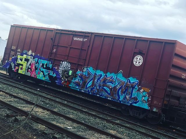Have you seen our ever-changing art gallery? #graffiti #graff #ctgraffiti #middletownct #taggers #burners #throwups #bubbleletters #trainspotting #streetart #art 😍#krylon