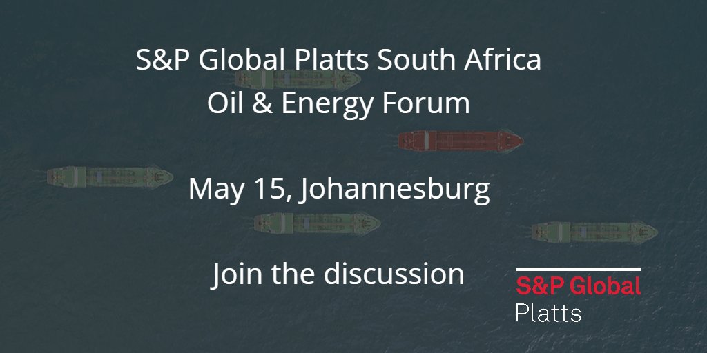 SPGEnergyOil's tweet photo. Only 1 week to go, don’t forget to register for Platts South Africa Oil & Energy Forum in Johannesburg, May 15 #PlattsSAOF https://t.co/QvWLA6F8aa https://t.co/UsQAwiIp9N