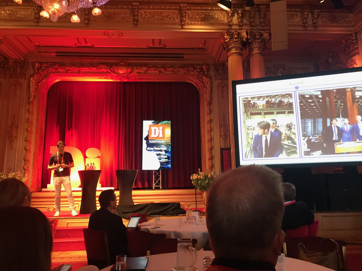 hedviginsurance's tweet photo. Vår medgrundare @lucas_carlsen på scenen just nu på #diinsurance #diinsurtech konferens där han talar om vilka av de största hindren var att starta #Hedvig och hur det nya konceptet har tagits emot på marknaden?. #försäkring https://t.co/sjX6FeadZF