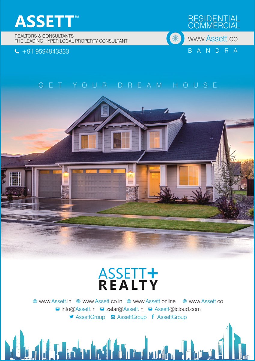 AexaRealtors's tweet photo. #AssettSpaces #Realty #Bandra #HyperLocal #Property #Consultants https://t.co/fGpmbgWx4d