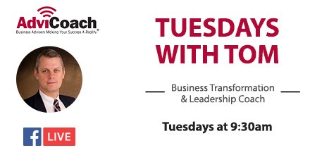 TODAY at 9:30am Tuesdays with Tom is all about ILWE: Income, Lifestyle, Wealth, Equity. Tune in and ask your questions LIVE ow.ly/E5Ei30jNJUs #facebooklive #tuesdayswithtom #businesscoach