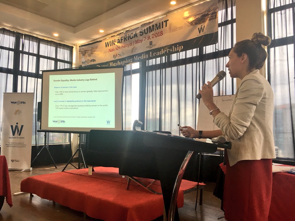 WanifraWIN's tweet photo. Kicking off part 2 of the day focusing on “Increasing Gender Equality in the Media” #WINAfricaSummit https://t.co/09AgTvO1Zt