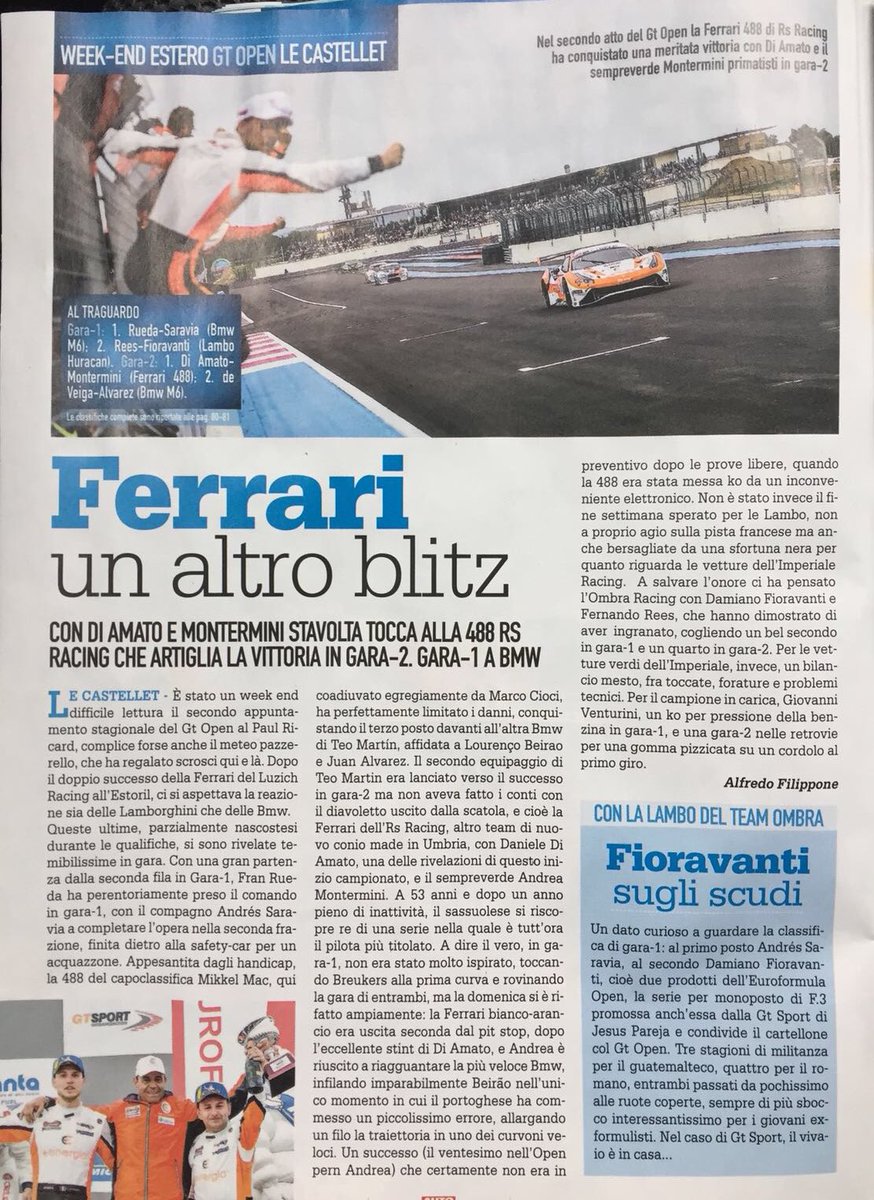 Press P1 <a href="/FerrariRaces/">Ferrari Races</a> <a href="/autosprint/">Autosprint</a> <a href="/andremontermini/">Andrea Montermini</a> #gtopen #paulricard