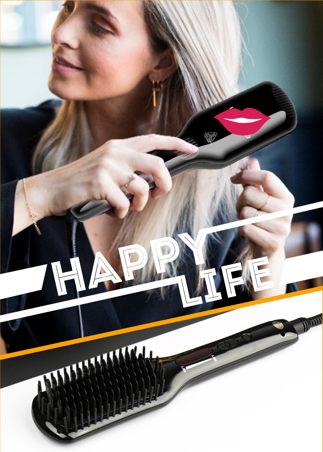 Ishako hair straightener clearance brush