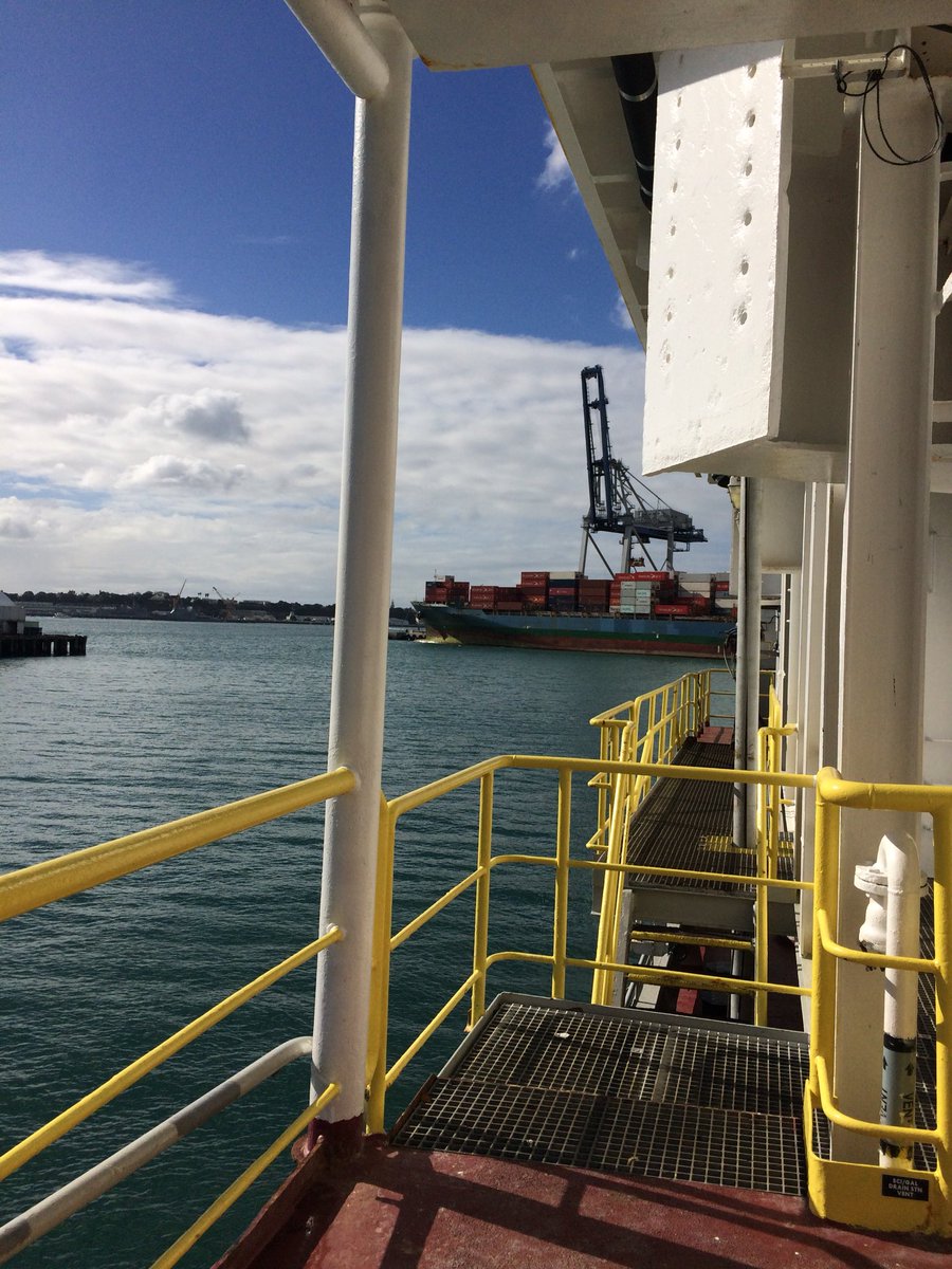 kannikhakolan's tweet photo. #exp376 is becoming reality for me. Last day of #portcall today at #Auckland . We sail tomorrow to the #brothersvolcano and we are beginning drilling at our first site on Friday ish @TheJR @vtgeosciences @VT_Science https://t.co/APyjI25wIc