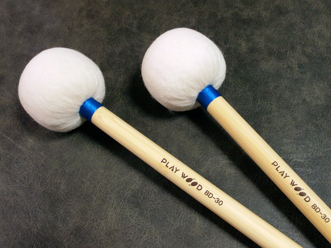 【翌日発送可能】 PLAY WOOD プレイウッド バスドラム マレット BD20M fucoa.cl