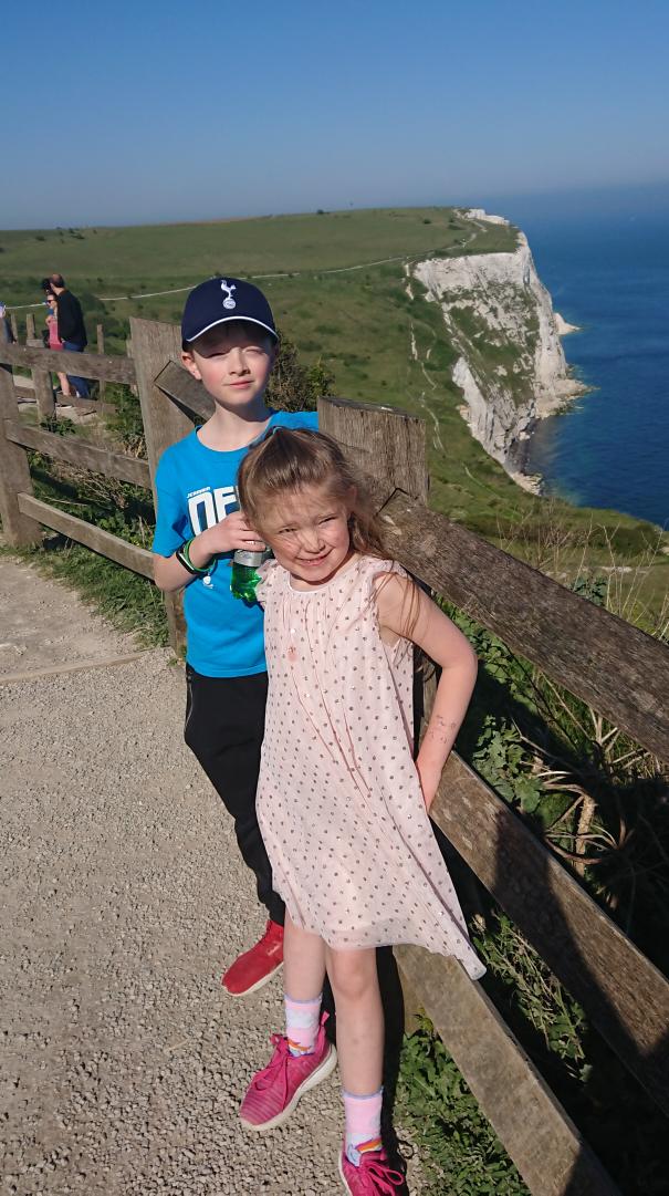 Bank Holiday trip for Oliver &amp; Emily to Dover. #abbotspics #whitecliffs #bluebirds #calaisthenextday